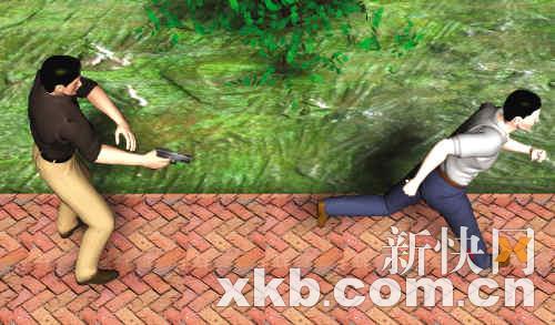 便衣警察开枪击伤拒捕疑犯(组图)