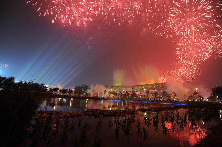 图文:北京奥运会开幕式焰火