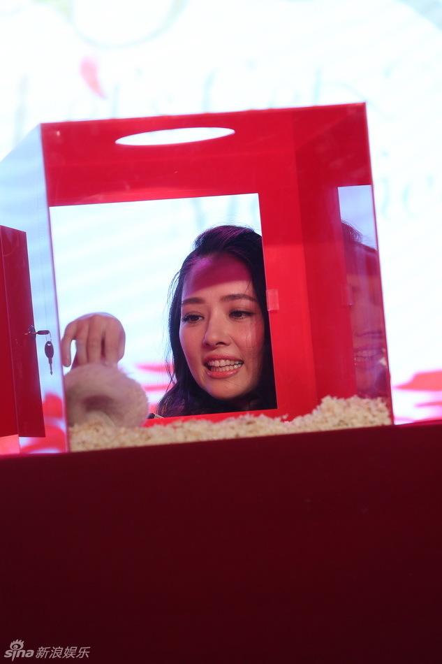 组图：《咱们结婚吧》发布会 高圆圆现场练拳击