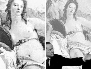 意大利总理下令给油画中半裸女郎遮胸部遭批
