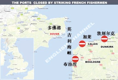 发生抗议活动的法国三大港口