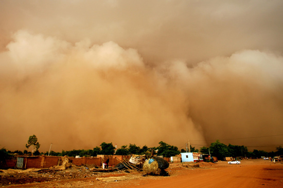 组图：尼日尔首都遭遇沙尘暴