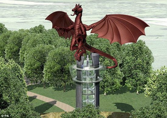 英国欲建61米高巨龙雕像 将成国内最高艺术品