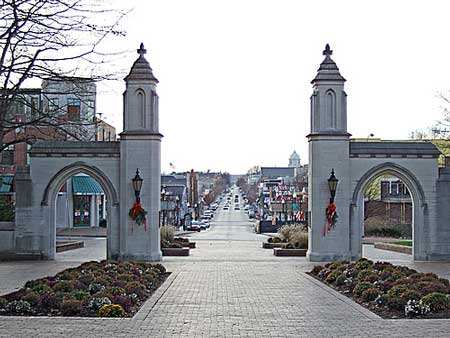 View of Kirkwood Ave from the Sample Gates