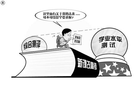 学业水平测试vs综合测评 漫画:李晓宜