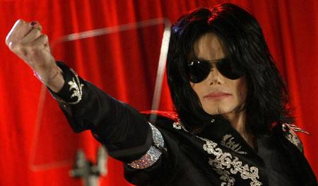 US pop star Michael Jackson gestures during a news conference at the O2 Arena in London March 5, 2009 file photograph. [Agencies]