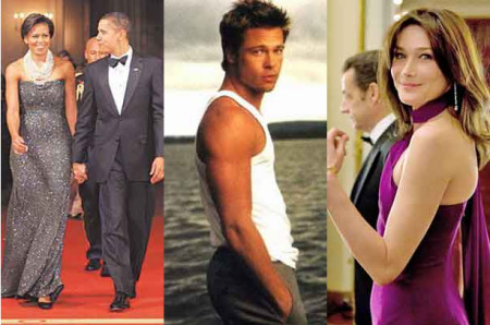 Barack and Michelle Obama, Brad Pitt and French first lady Carla Bruni-Sarkozy. Vanity Fair magazine's International Best-Dressed list, now in its 70th year, included the U.S. President for the first time although the U.S. first lady has made the list three times.