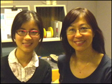 Yang Li and Jin Lu in the BBC studio