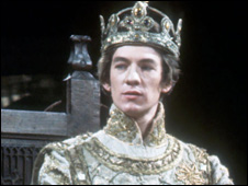 Ian McKellen as Richard II in a BBC production