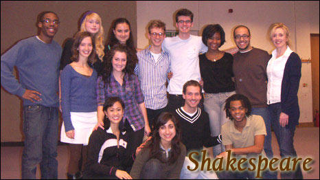 Students from Rutgers University studying at the Globe theatre