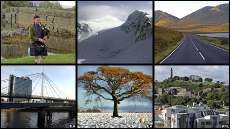 Montage of Scotland scenes