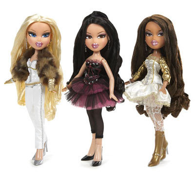 Bratz doll is a line of sultry-eyed, mini-skirted fashion dolls