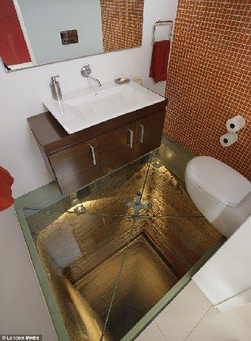 The bathroom of this stunning new penthouse in Guadalajara, Mxico, is situated on top of an unused 15-story elevator shaft. [Agencies]