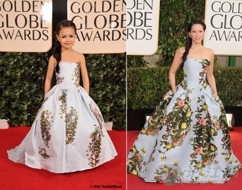 Lucy Liu at the Golden Globes 