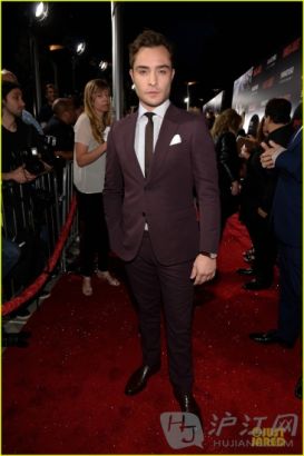 Ed Westwick suits up while arriving at the premiere of his new flick Romeo And Juliet held at ArcLight Cinemas on Tuesday (September 24) in Hollywood