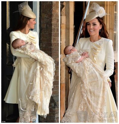 2. The Duchess of Cambridge wore a cream Alexander McQueen jacket with a fluted lapel over a matching dress. Ź˴ӢʱɽƵĶɫȹװ