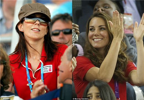Sport fans: Princess Mary spectating at the Athens Olympics and Kate cheering on Team GB at the London Olympics. ˶ԣϯۿŵ˻ᣬ׶ذ˻ΪӢӺȲʡ