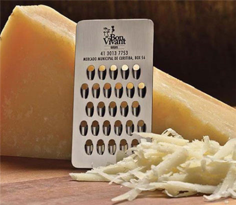 A business card thats also a cheese grater ƬҲ