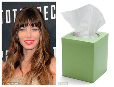 10.Jessica Biel (left) keeps sweat off her evening dresses by putting tissue (right) under her arms. ὫͽҸԱ޺