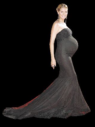 怀孕8个月的海蒂·克鲁姆是红地毯一大"奇景".