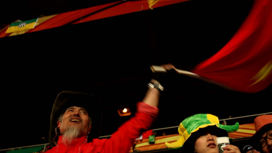 《燃情世界杯》拍世界杯赛事 罗西场内舞国旗