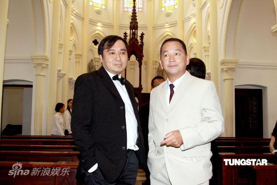 图文：《上海外滩》片场探班-廖启智刘以达合影