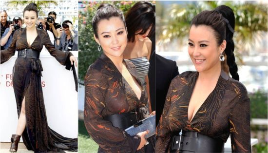 郝蕾携手造型师陈非戛纳绽放组图
