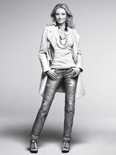 迪亚兹牛仔装登封面 干练气质潇洒帅气【图】