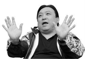 王晶：是否要入主TVB，我还没想好呢。(设计对白) 信息时报记者 朱元斌 摄