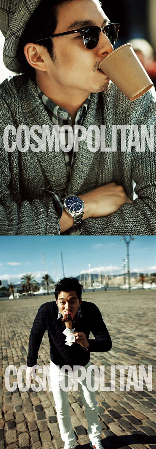 韩国演员孔侑日前为韩国某服装杂志拍摄写真