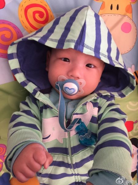 何洁晒子求育儿经 叹工作带娃难两全(图)