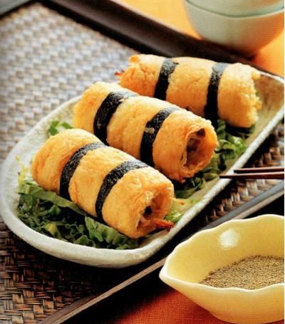 金菇豆包卷