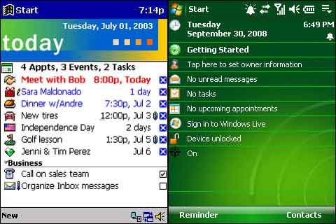 PPC 2000Windows Mobile 6.1桢ûбԸı