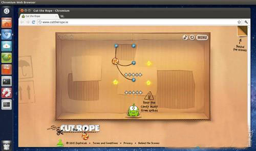 Cut the Rope--browser version(from omgubuntu.co)