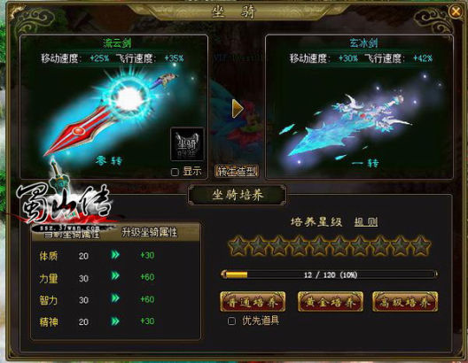 图8 坐骑培养