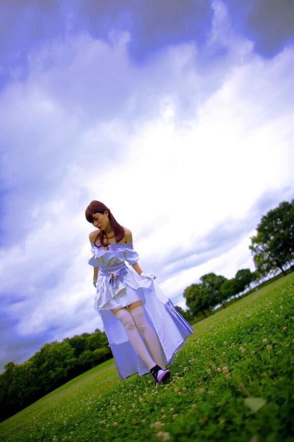 《最终幻想14》纯白色春裙精美COSPLAY最终