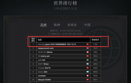 DOTA2第一玩家：是一名厨师！改ID为纪念死者