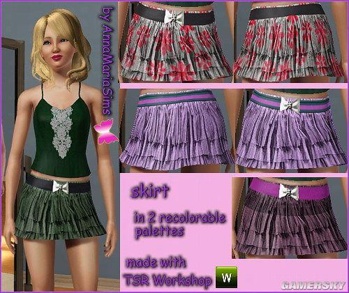 《模拟人生3》MOD服饰 女士超短裙_编辑修改