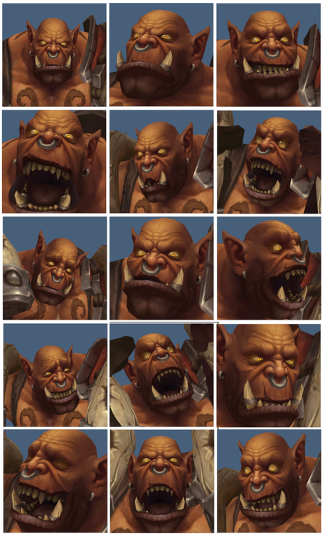 Garrosh Hellscream, orc of many faces. A brief departure from my own scribblings, if you’ll permit it - I just wanted to take a moment to tip my hat to the excellent Artists at Blizzard who have been making these new models. This is a set of screengrabs of the new Garrosh model taken using the WoW Model Viewer, and I’m pretty sure that these are the very same faces that your orcs are going to be pulling next year as well. Which one reminds you of your character the most?