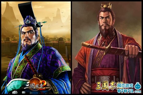 《三国风云2》与《三国志12》角色原画对比——孙权