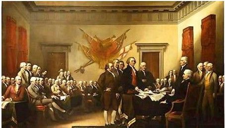 1776年大陆会议签署《独立宣言》