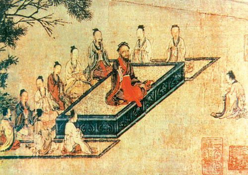孔子教书的画像