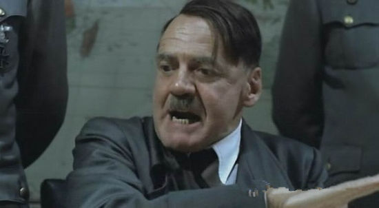 德国电影《帝国的毁灭》中的希特勒(2004年摄制)