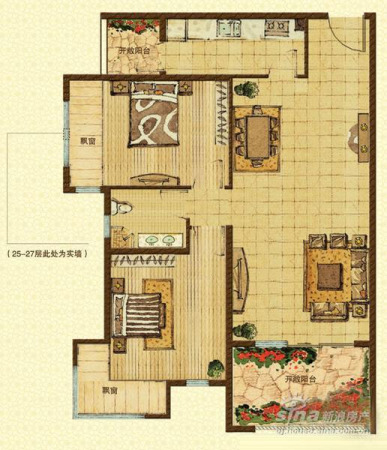 图为89平米户型图