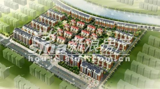 25%,简约欧式风格建筑,低层低密度,高绿化率,高品质,由花园洋房,联排