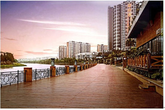 戛纳湾滨江广场:成都第三条特色商业街(组图)_