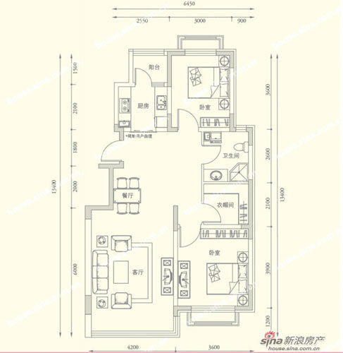 天安第一城珺庭b户型户型图