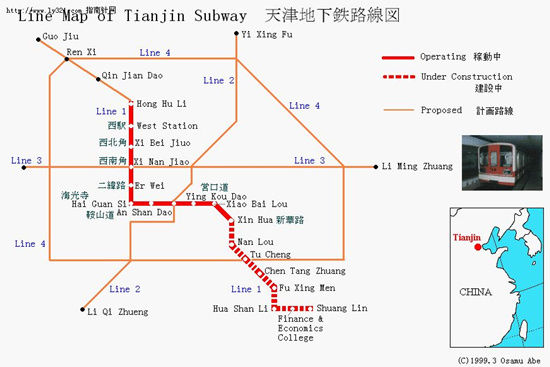 资料:天津地铁线路图