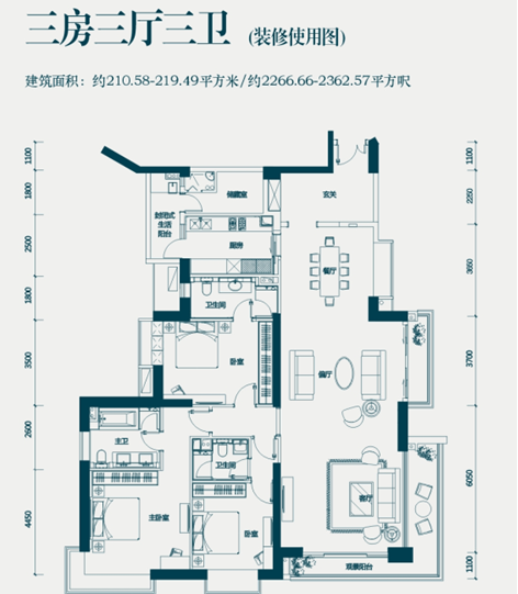 中海银海湾 翠峦高层01单位户型