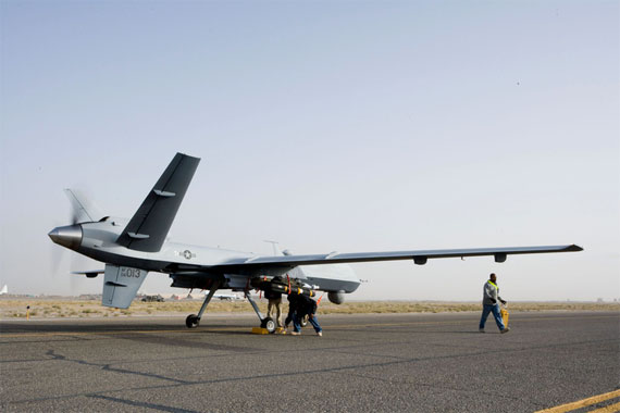 美军在阿富汗部署的MQ-9“死神”无人机